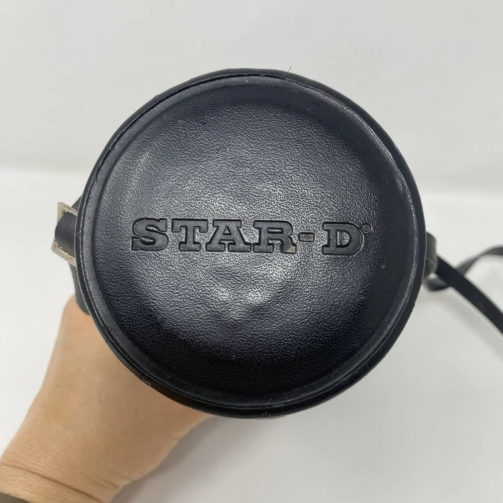 Vtg‎ Star-D Lens Leather Storage Protective Case and Hood 3.75